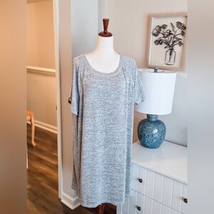 Gray Short Sleeve Dress